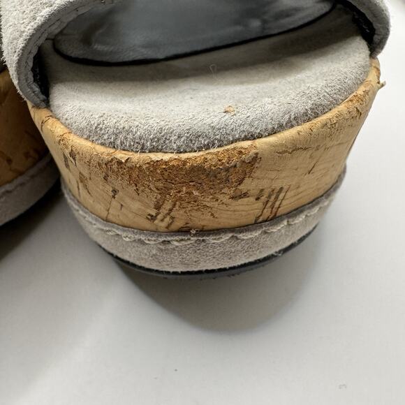 Stuart Weitzman Ultra High Cork Gray Suede Wedges Size 6. Made In Spain Sexy - Picture 9 of 16